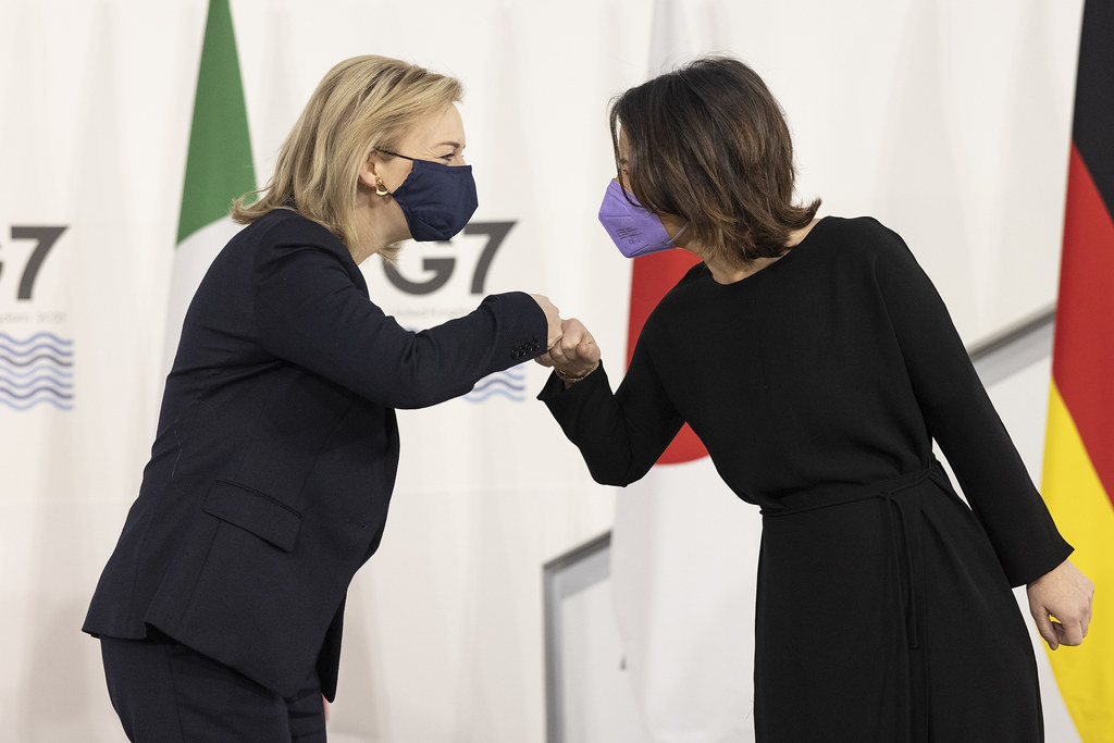 Foreign Secretary Liz Truss attends G7 Summit Day Two Foreign Secretary Liz Truss attends G7 Summit Day Two