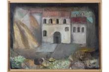 Hili Greenfeld, Untitled, 2016 Oil, collage and graphite on canvas, 30X40 cm