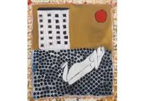 Women, Home, Red Moon, 2018, Acrylic on canvas, 180X157 cm