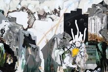 Tamar Roded-Shabtay,  Hydra, 2015  Acrylic on wood, 122X244 cm