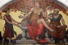 Lobby to Main Reading Room. Corrupt Legislation mural by Elihu Vedder. Library of Congress Thomas Jefferson Building, Washington, D.C.