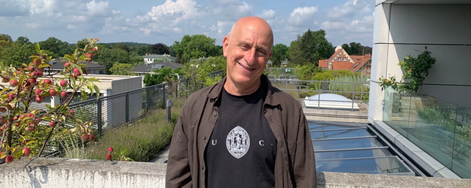 Senior Fellow David Dunetz in the IASS roof garden