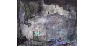 Castle, 2014 Pastel, oil and collage on wood, 70X90 cm Hili Greenfeld, Pastel, oil and collage on wood, 70X90 cm