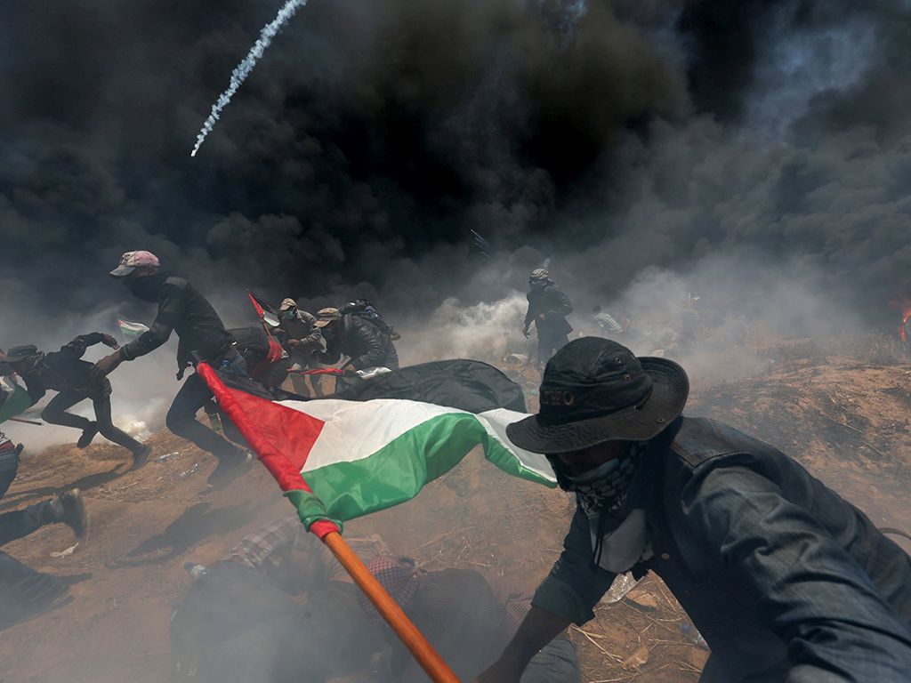 Proteste an der Grenze zu Gaza